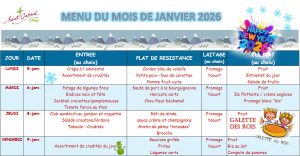 Semaine du 5 au 9 janvier